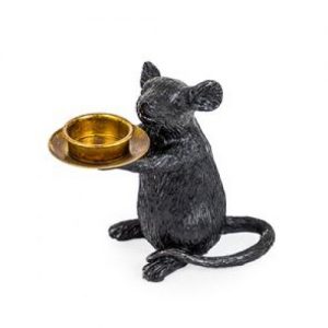 Black Mouse Tea Light Holder/Right